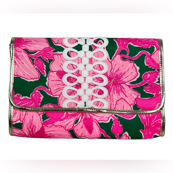 TOTE BAG, KELLY GREEN HIBIS KISS